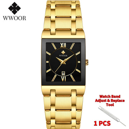 WWOOR Luxury Gold Watch for Men