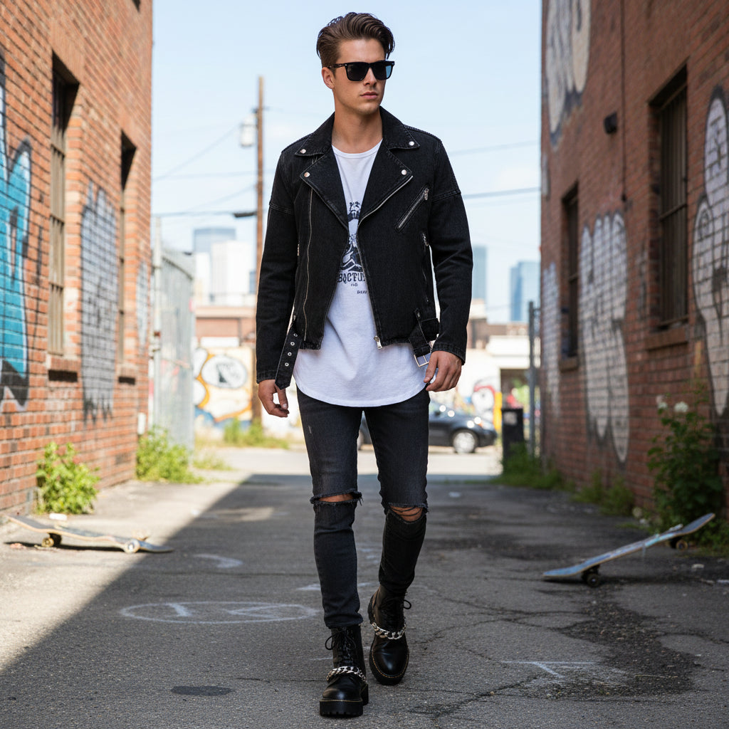 Men's Biker Jacket | Rugged Style, Refined Fit