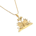 Haiti Symbol Pendant Necklace For Women Girls Ayiti