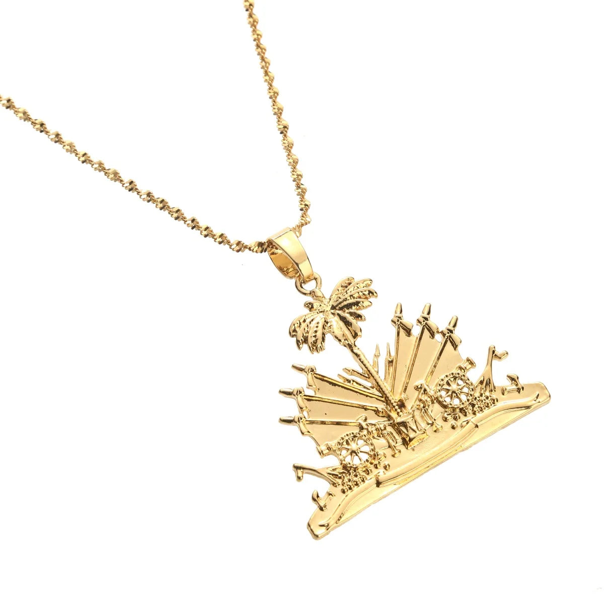 Haiti Symbol Pendant Necklace For Women Girls Ayiti