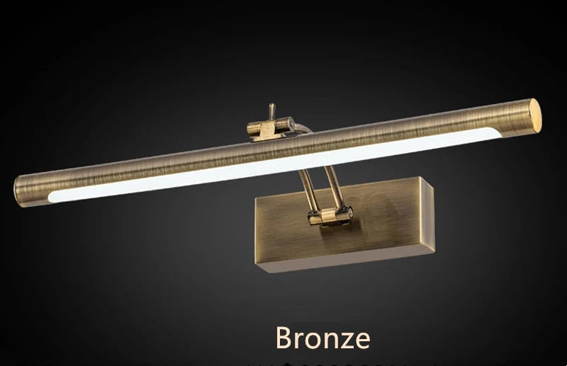 Modern Waterproof LED Bathroom Vanity Light – Stainless Steel Wall Lamp with Switch