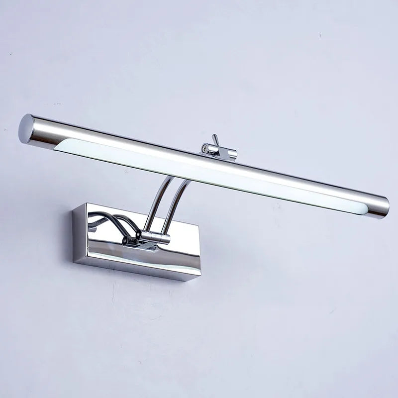 Modern Waterproof LED Bathroom Vanity Light – Stainless Steel Wall Lamp with Switch