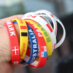 Haitian Flag Rubber Wristbands