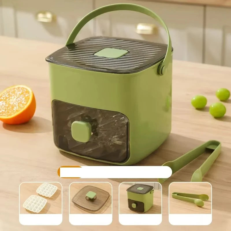Grid Reusable Ice Cube Tray with Storage