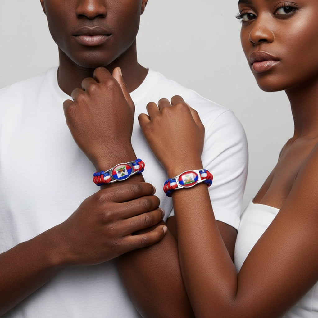Love Haiti Handmade Flag Bracelet – Adjustable Unisex