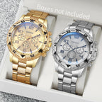 2-Piece Men's Quartz Watch Set – Arabic Dial, , Business & Fashion Style (No Box)