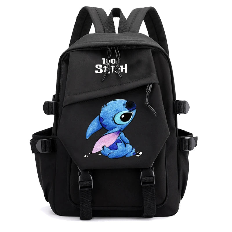 Lilo & Stitch Adventure Backpack – Cartoon Print School Bag for Teens, Kids