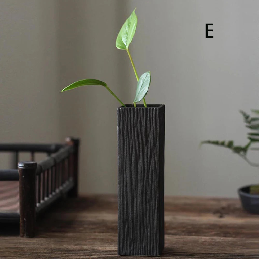 Simple Ceramic Hydroponic Vase – Small Decorative Plant Pot for Living Room & Dining Table