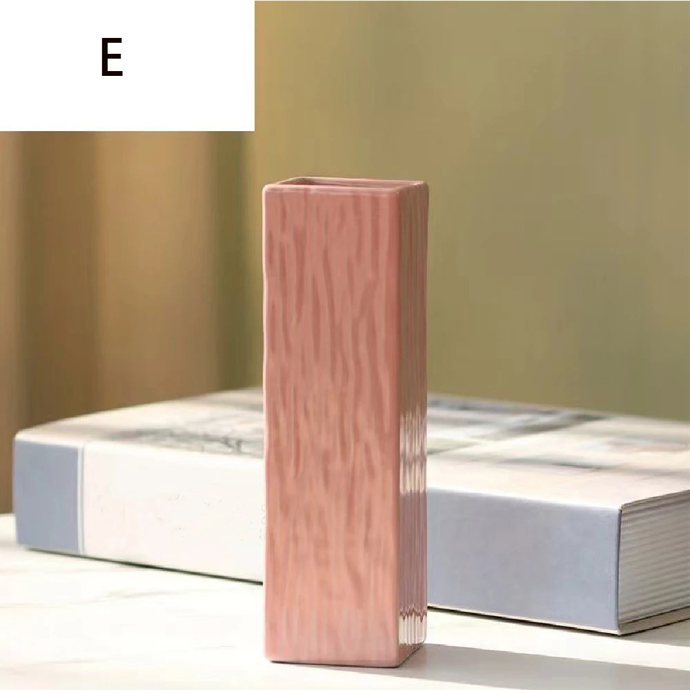 Simple Ceramic Hydroponic Vase – Small Decorative Plant Pot for Living Room & Dining Table