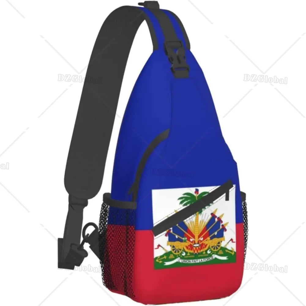 Haitian Flag Sling Backpack