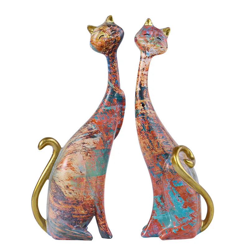 Cat Decoration Resin Abstract Ornaments