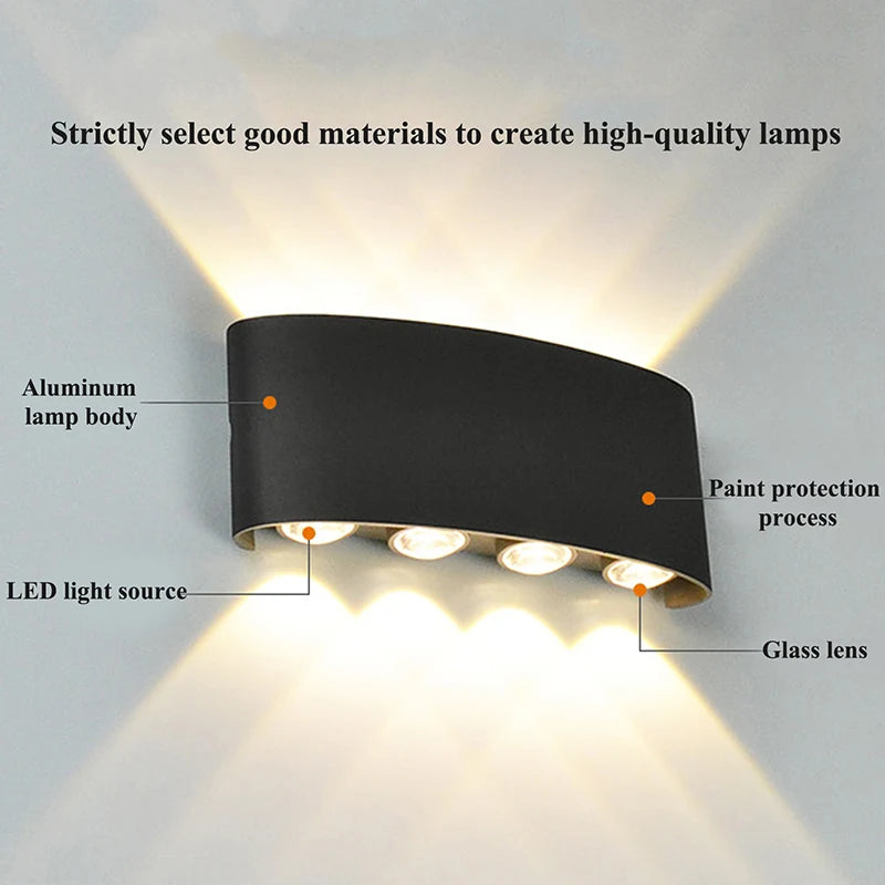 Modern LED Wall  Indoor Outdoor Lamp