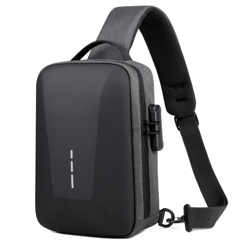 Anti-Theft Crossbody Chest Pack with USB Charging Port – Fashion Business Travel Shoulder Bag