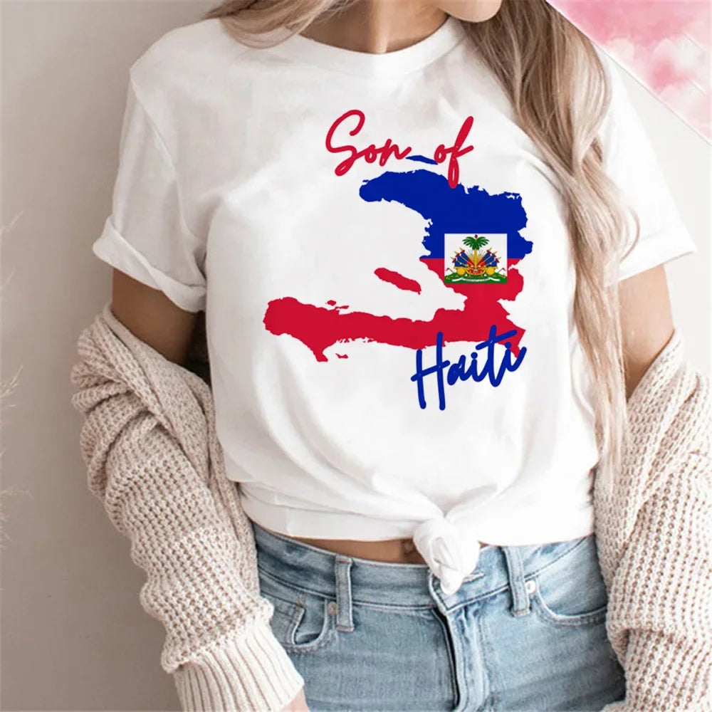 Haiti Women’s Summer T-Shirt – Funny Streetwear Tee