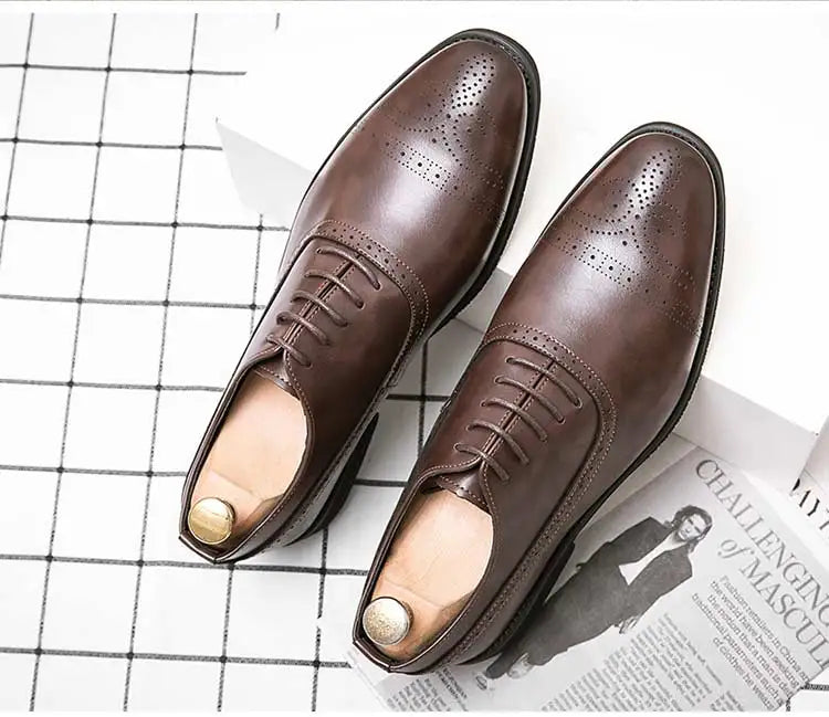 Men’s Classic Oxford Brogue Dress Shoes