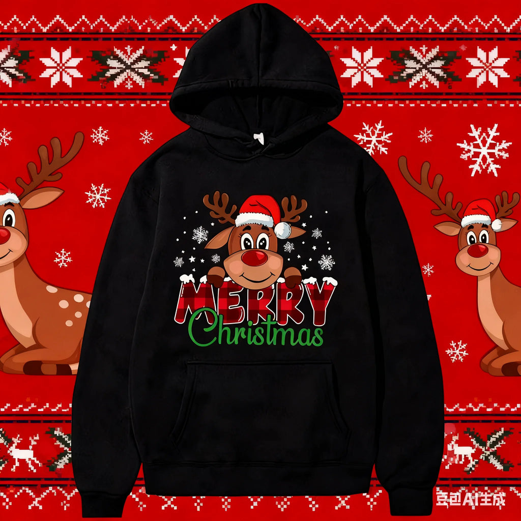 Men’s Christmas Reindeer Warm Hoodie