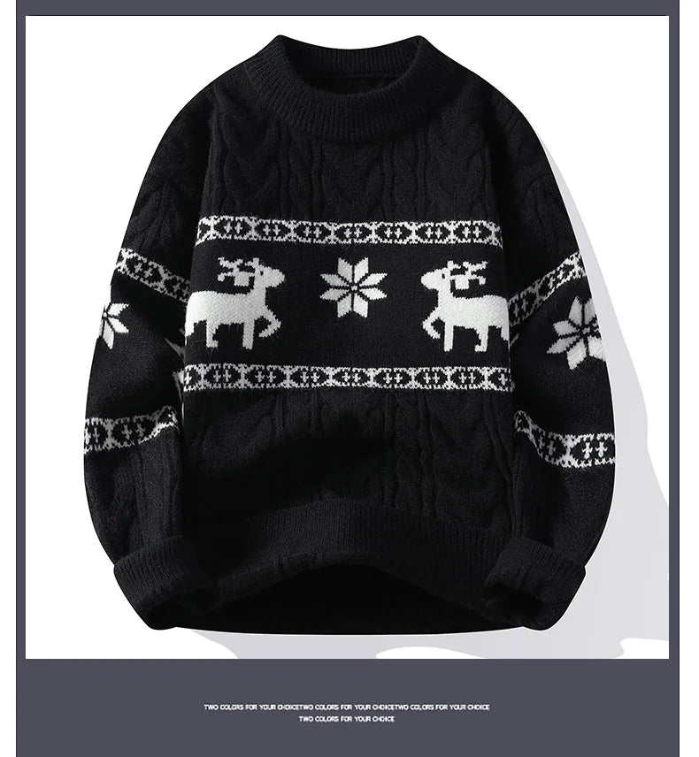 Deer Knit Sweater for Men