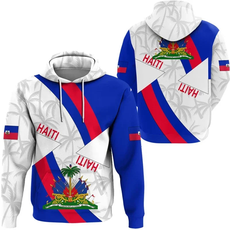 Haiti Flag 3D Print Hoodie