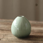 Simple Ceramic Hydroponic Vase – Small Decorative Plant Pot for Living Room & Dining Table