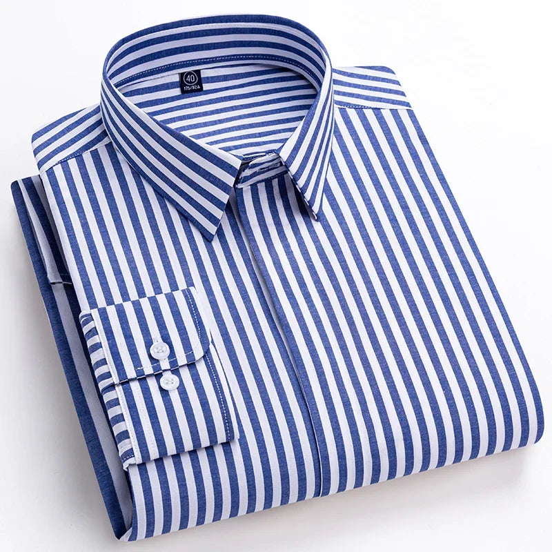 Premium Cotton Slim Fit Shirt - Striped Formal Wear