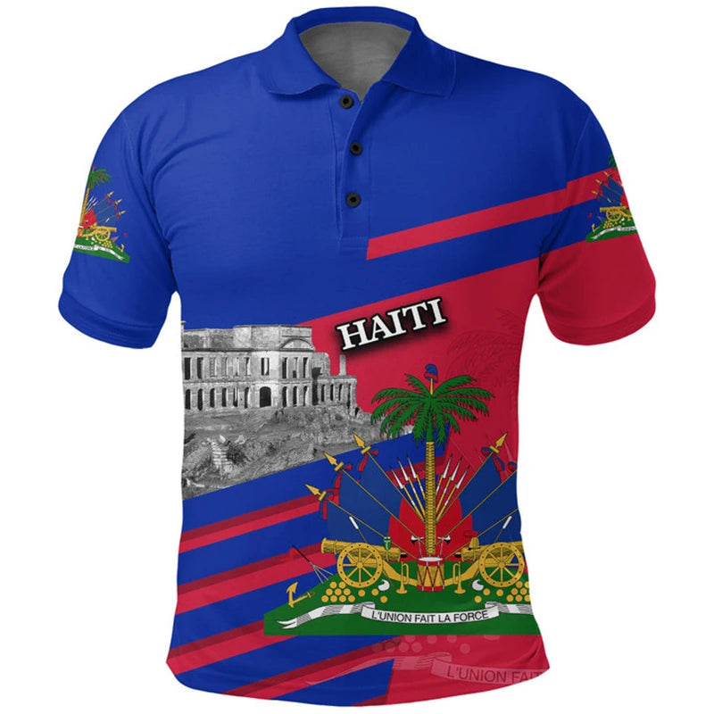 Haiti Flag Polo Shirt