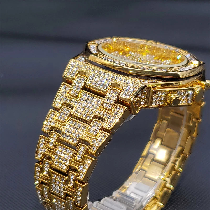 Luxury Iced Out Diamond Men's Watch