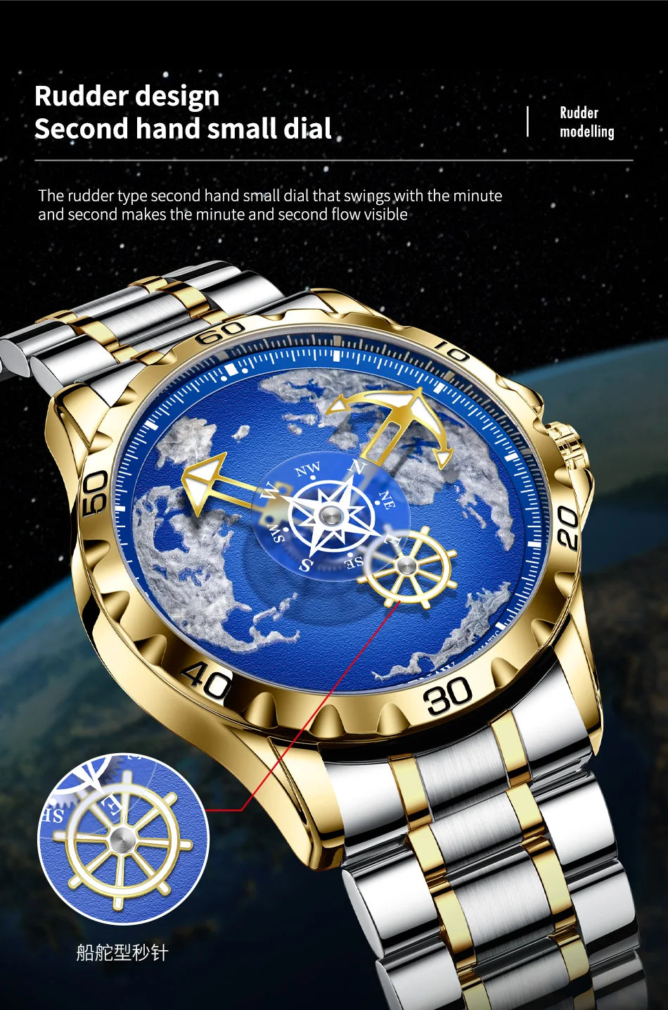 Men’s Nautical Series Traveler Watch