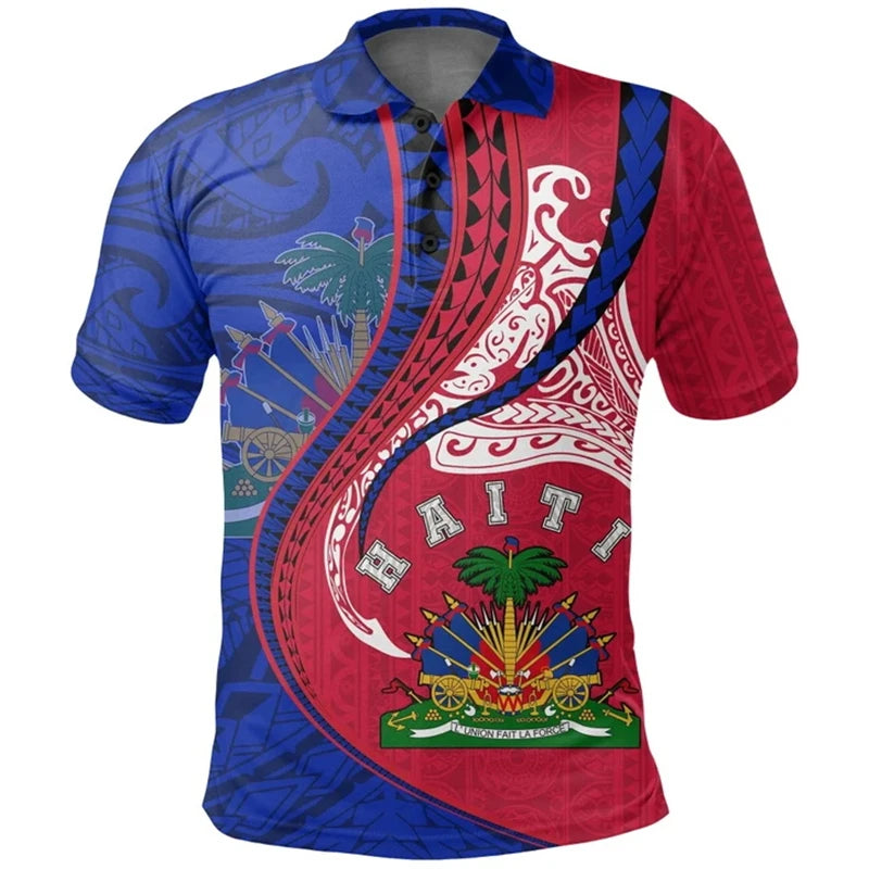 Haiti Flag Polo Shirt