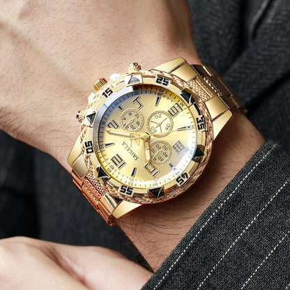 2-Piece Men's Quartz Watch Set – Arabic Dial, , Business & Fashion Style (No Box)