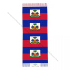 Haiti Flag Winter Tassel Scarf