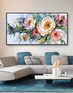 Large Hand-Painted Abstract Oil Painting