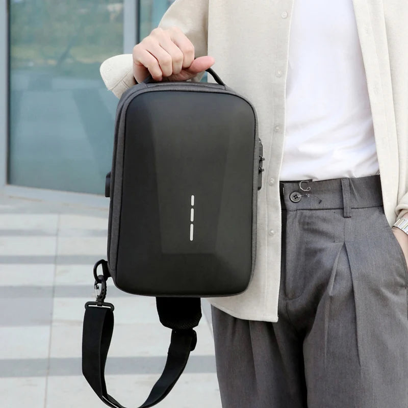Anti-Theft Crossbody Chest Pack with USB Charging Port – Fashion Business Travel Shoulder Bag