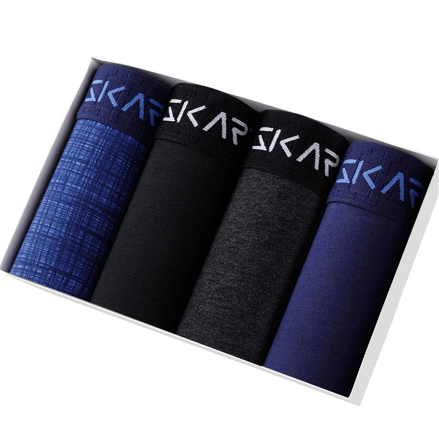 4PCS Men’s Premium Cotton Boxer Shorts