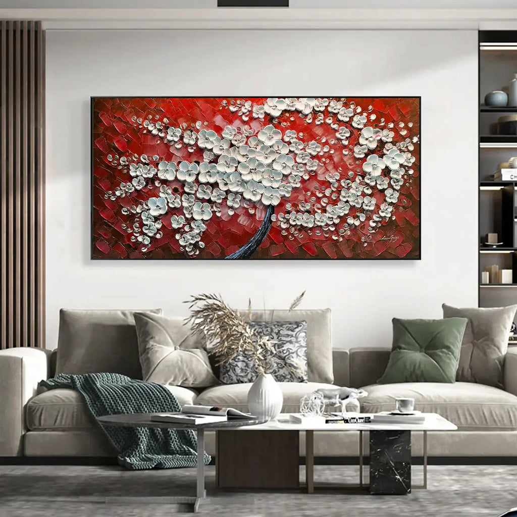 Large Hand-Painted Abstract Oil Painting