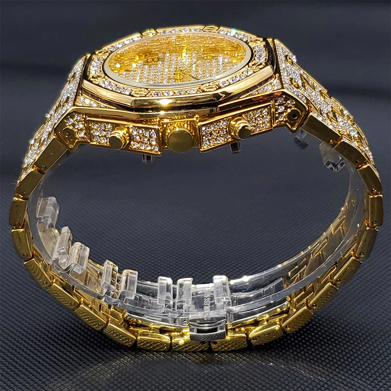 Luxury Iced Out Diamond Men's Watch