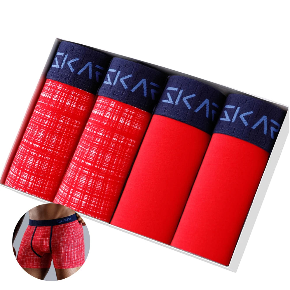 4PCS Men’s Premium Cotton Boxer Shorts
