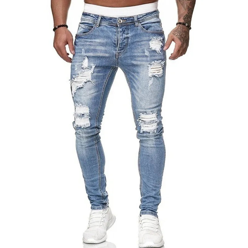 Men’s Ripped Street Style Skinny Jeans