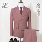 Elegant Men’s 2-Piece Suit – Slim Fit, Double-Breasted Style