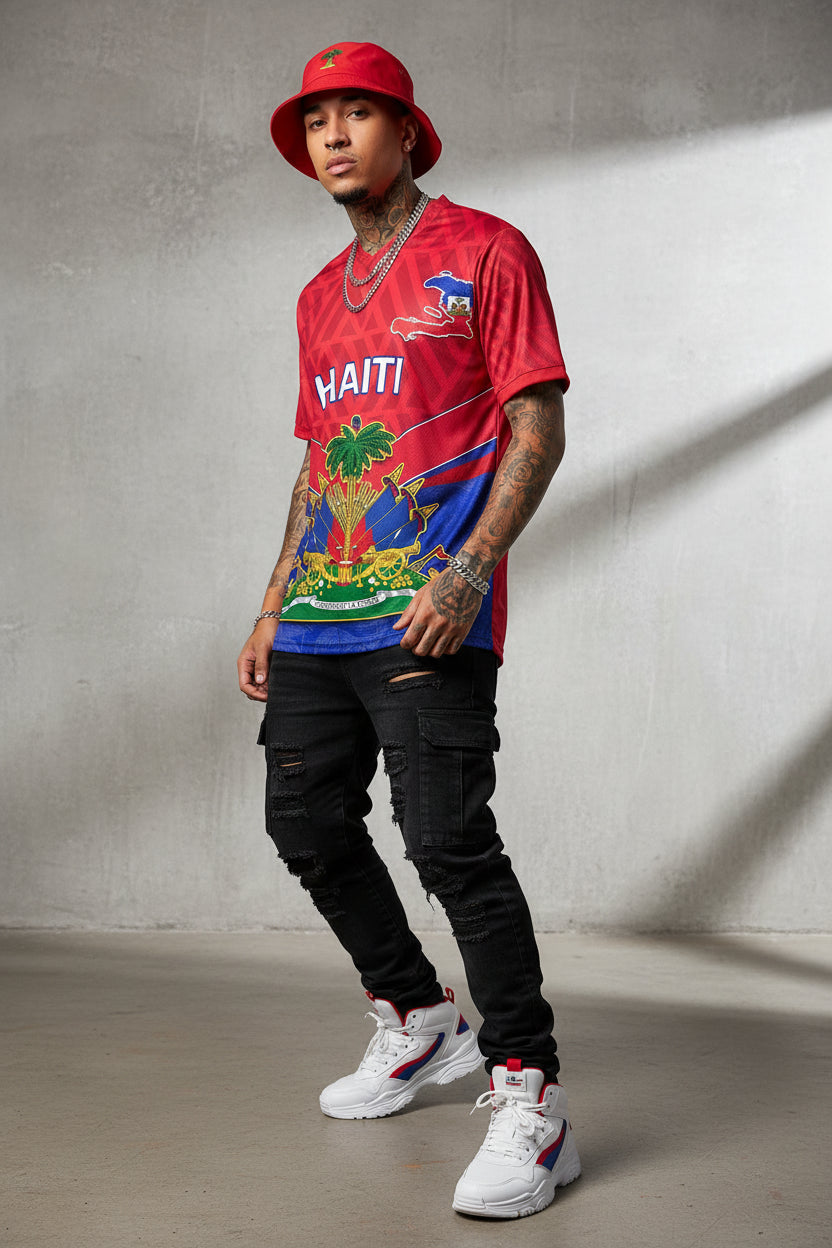 Haiti Independence Day 3D Printed Men's V-Neck