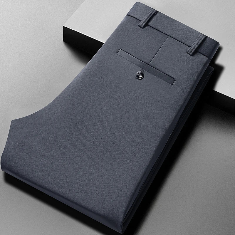 Men's Summer Pants Thin Straight No Trace No Ironing