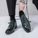 Men's Shiny Emerald Dress Shoes