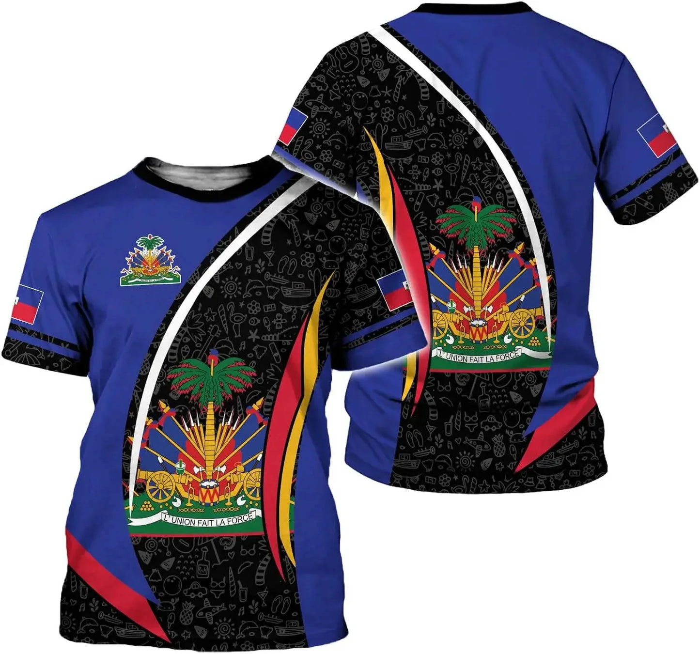 Print Performance Tee Haiti Men and Women