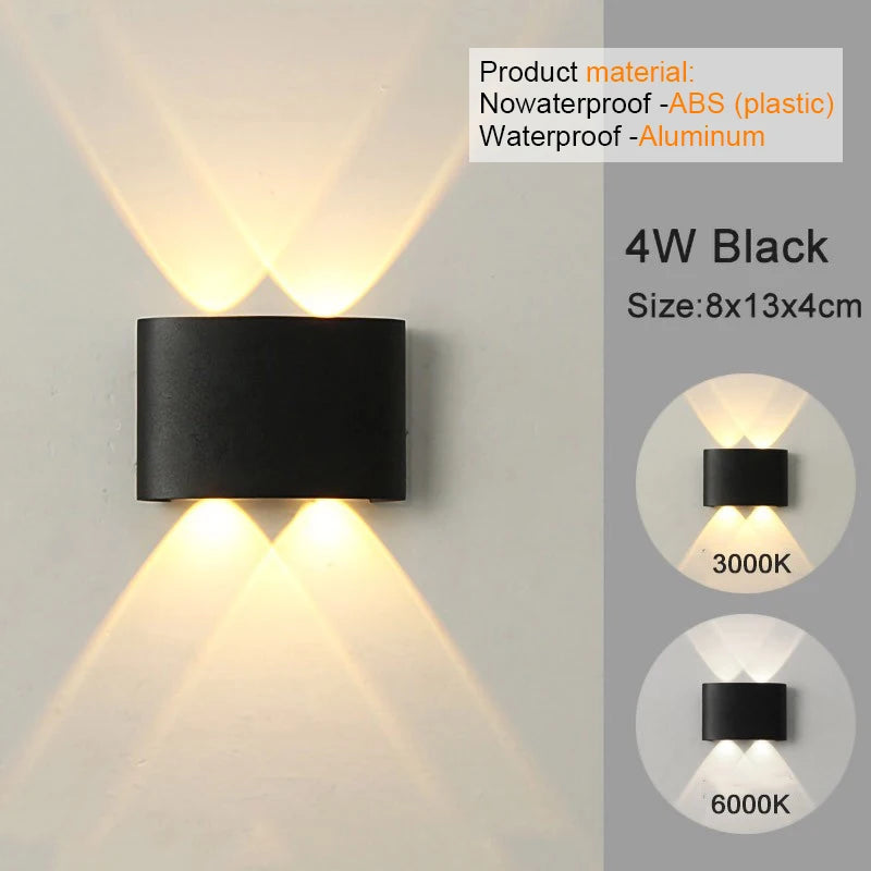 Modern LED Wall  Indoor Outdoor Lamp
