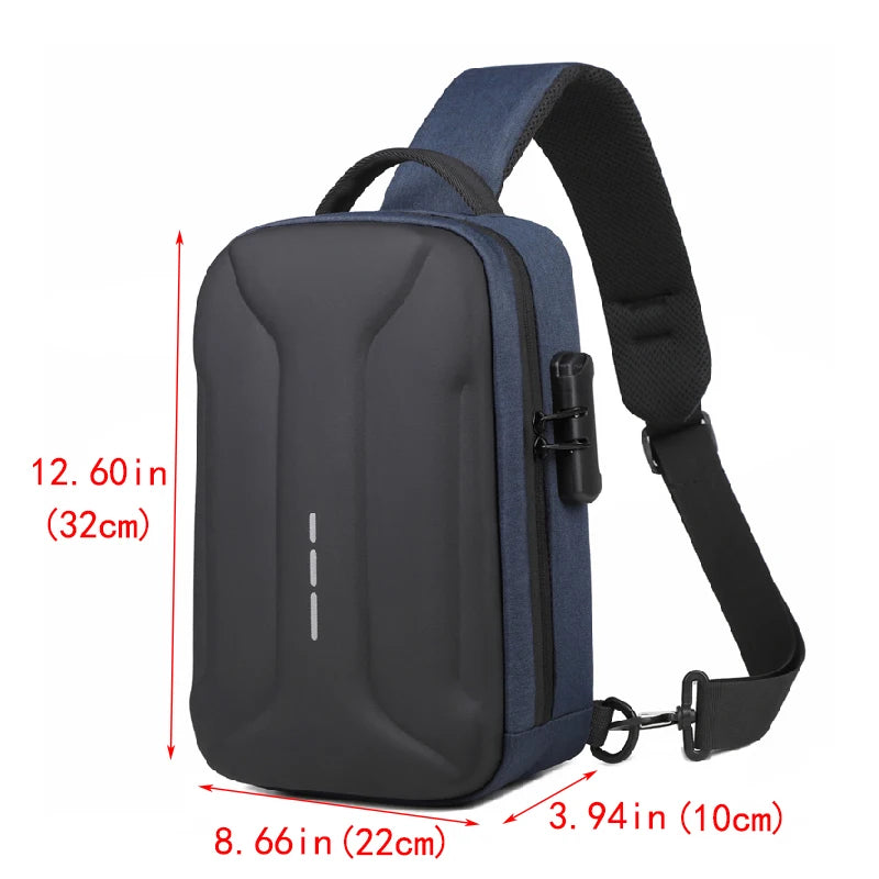 Anti-Theft Crossbody Chest Pack with USB Charging Port – Fashion Business Travel Shoulder Bag
