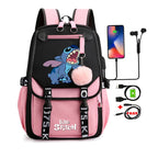 Lilo & Stitch Adventure Backpack – Cartoon Print School Bag for Teens, Kids
