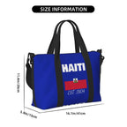 Haiti Flag Large Capacity Travel Tote