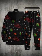 Men’s Santa Claus Print Hoodie Set