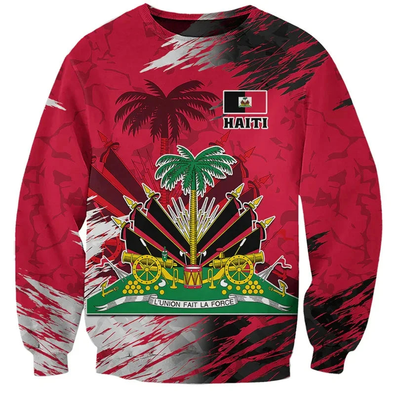 Haiti Flag 3D Sweatshirt