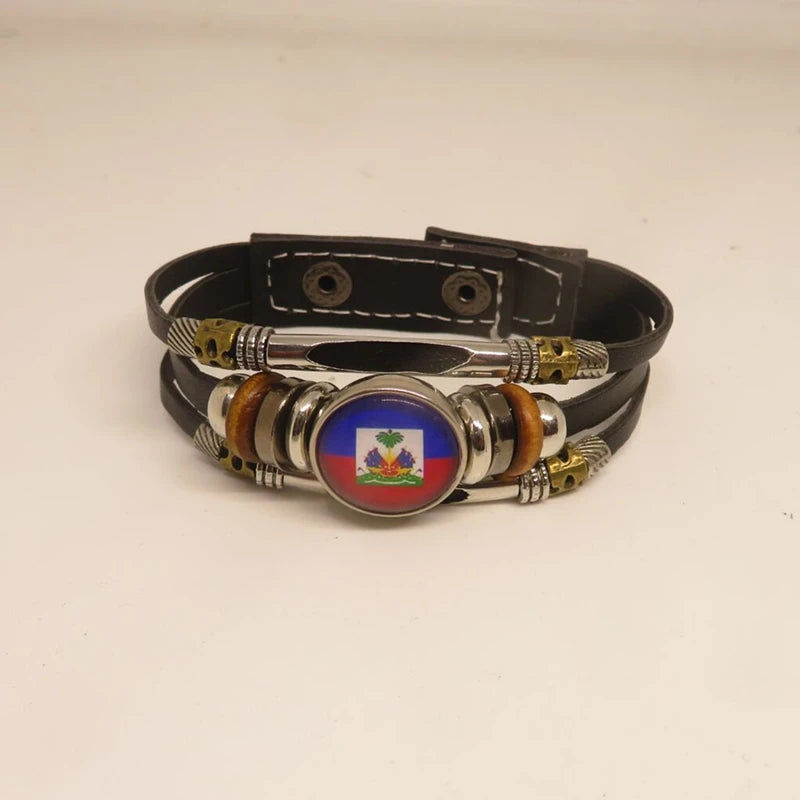 Love Haiti Handmade Flag Bracelet – Adjustable Unisex