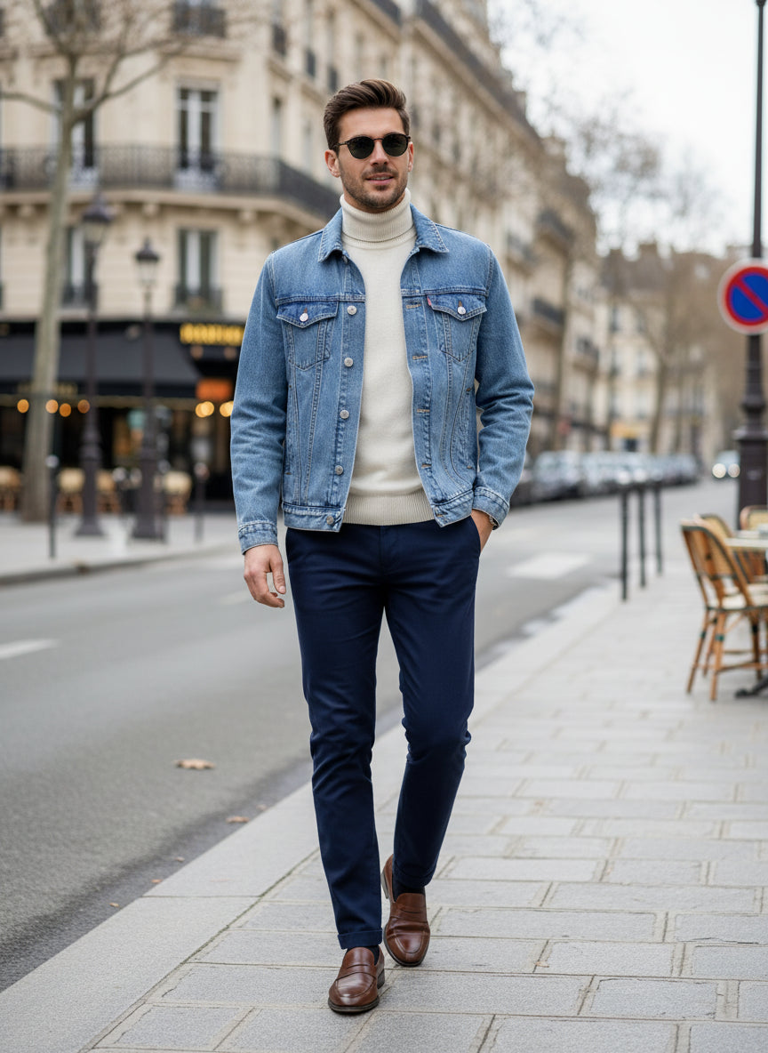 Classic Blue Denim Jacket | Street-Style Essential